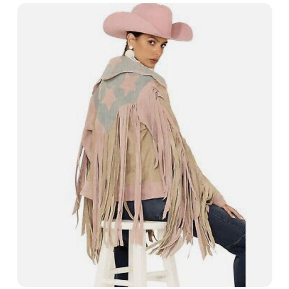 Understated Leather American Woman Jacket Rose Smoke Dust Western